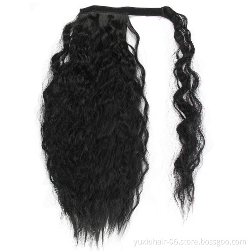 YXCHERISHAIR 18" 150g Synthetic Heat Resistance Japanese Fiber Apply Long Kinky Curly Ponytail Hair Extension Free Shipping